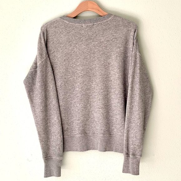 J.Crew Grey Heather Embellished Sweatshirt Size S - Picture 2 of 6